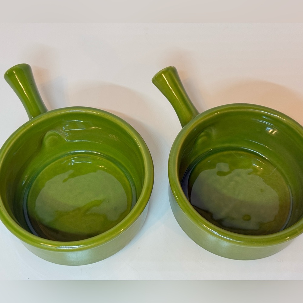 Set of 2 Vintage Ramekins – Beauceware – Model G-51-A – Olive Green